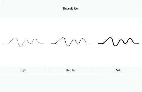 Sinusoid icon. Light, Regular And Bold style design isolated on white backg.. Stock Illustration