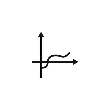 Sinusoid icon logo sign vector outline Stock Illustration