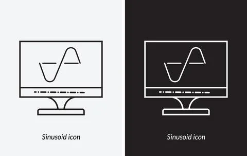 Sinusoid icon. style design isolated on white background Stock Illustration