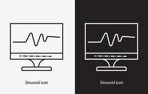 Sinusoid icon. style design isolated on white background Stock Illustration