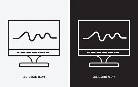 Sinusoid icon. style design isolated on white background Stock Illustration