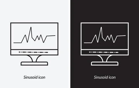 Sinusoid icon. style design isolated on white background Stock Illustration