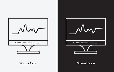 Sinusoid icon. style design isolated on white background Stock Illustration