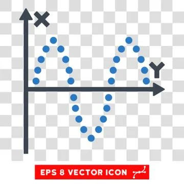 Sinusoid Plot Eps Vector Icon Stock Illustration