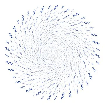 Sinusoid Wave Curl Burst Stock Illustration