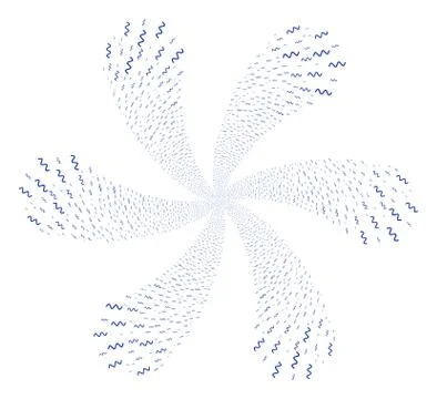 Sinusoid Wave Cycle Abstract Flower Stock Illustration