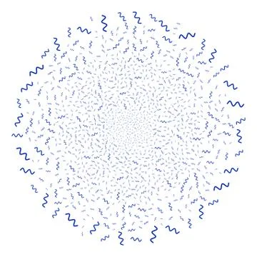 Sinusoid Wave Fireworks Sphere Stock Illustration