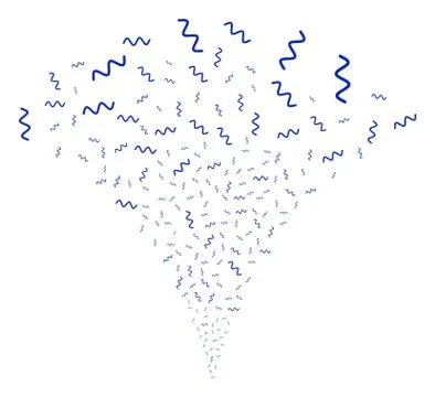 Sinusoid Wave Fountain Stream Stock Illustration