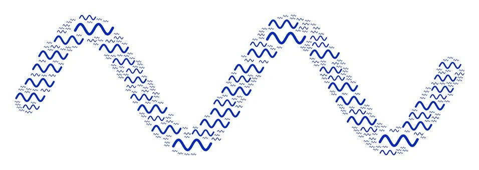 Sinusoid Wave Icon Figure Stock Illustration