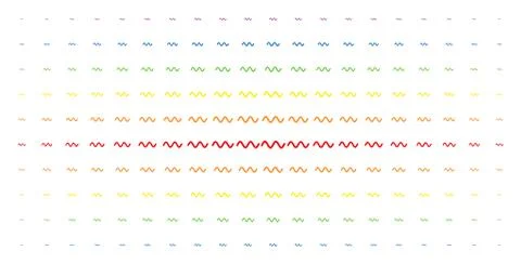 Sinusoid Wave Spectrum Halftone Pattern Stock Illustration