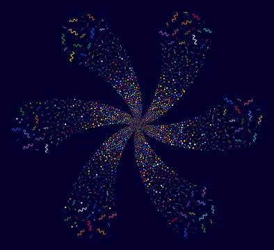 Sinusoid Wave Swirl Burst Stock Illustration