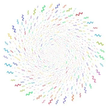 Sinusoid Wave Twirl Circle Illustrazione stock