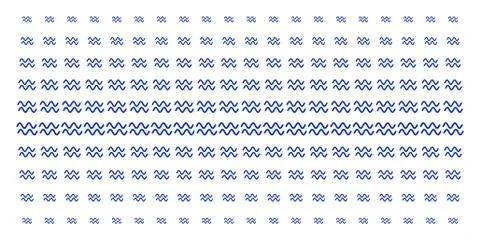 Sinusoid Waves Shape Halftone Array Stock Illustration