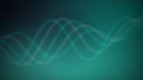 Sinusoidal sound waves flow horizontally in a seamless loop Stock Footage 342519469