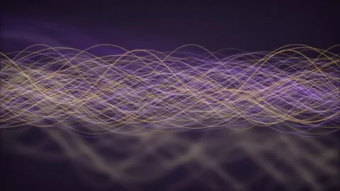 Sinusoidal sound waves ripple horizontally in a seamless loop Stock Footage 342862148