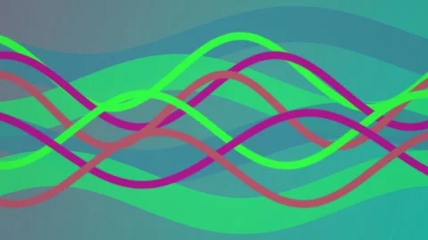 Sinusoidal wave lines oscillate in a seamless loop Stock Footage 341666102