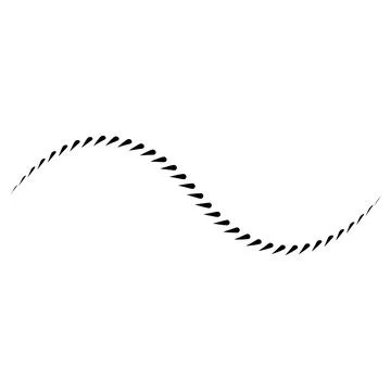 Sinusoidal waveform pattern with aligned teardrop elements in oscillation Stock Illustration