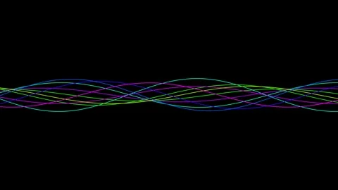 Sinusoidal waves traversing an oscilloscope exemplify the concept of signal Stock Footage 301694379