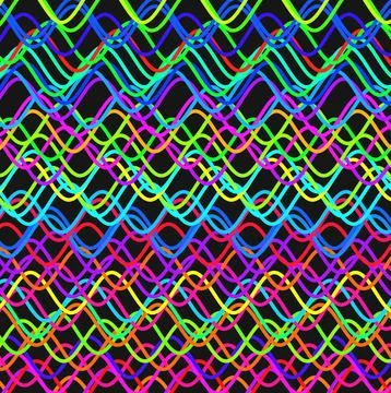 Sinusoidal waves in various colors on a white background ideal as a concept.. Stock Photos