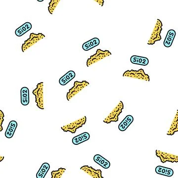 Sio2 semiconductor manufacturing vector seamless pattern Stock Illustration