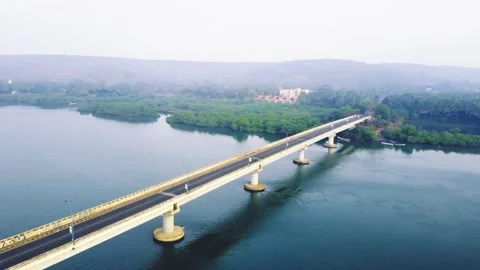 Siolim Bridge Stock Footage 143480280