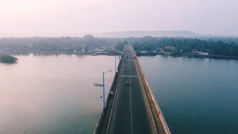 Siolim Bridge Stock Footage 143480796
