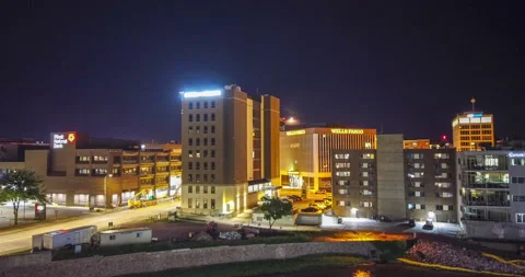 Sioux Falls Riverfront | Night Timelapse | 4K Vídeo Stock 139560343