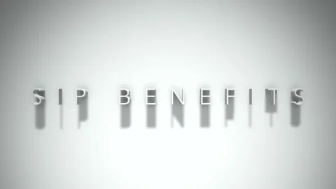 Sip benefits 3D title animation white text on a white background Vídeos de archivo 299645937