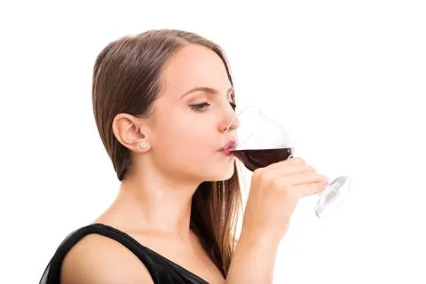 Sip of wine Stock Photos