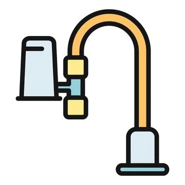 Siphon pump transferring chemical liquid in laboratory icon Stock Illustration