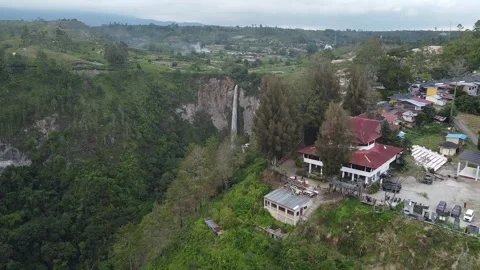 Sipiso Piso Waterfall Stock Footage 242467856