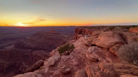 Sipping the last drops of daylight, Utah-USA Stock Footage 339039812