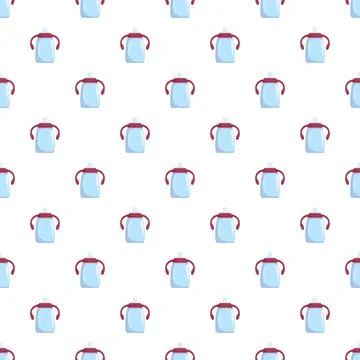 Sippy cups seamless pattern background for baby designs Stock Illustration