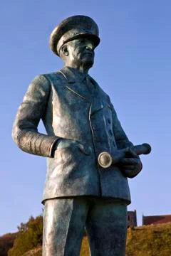 Sir Bertram Ramsay Statue at Dover Castle Stock Photos