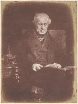 Sir David Brewster ca. 1844 Hill and Adamson British, Scottish An eminent p.. Stock Photos