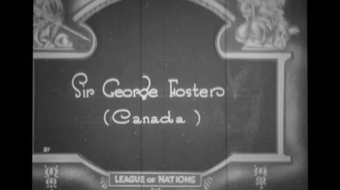 Sir Georde Foster from Canada at the assembly Stock Footage