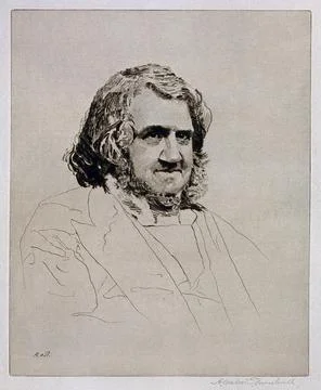 Sir James Young Simpson. Etching by A. W. Turnbull after J. Moffat. Stock Illustration