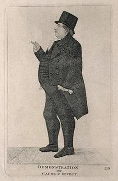Sir John Leslie. Etching by J. Kay, 1817. Stock Illustration