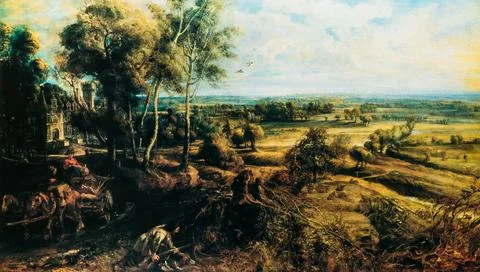 Sir Peter Paul Rubens, A View Of Het Steen In The Early Morning, Also Called Illustration