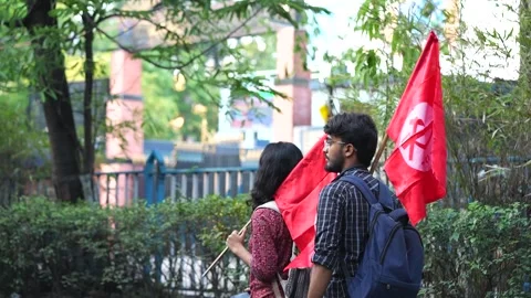 SIR Protest in INDIA Stock Footage 332495189