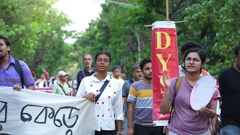 SIR Protest in INDIA Stock Footage 332495249