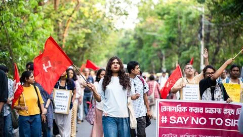 SIR Protest in INDIA Stock Photos