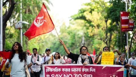 SIR Protest in INDIA Stock Photos
