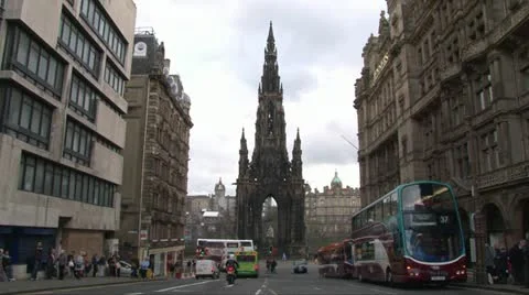 Sir Walter Scott Monument Video stock 10885486