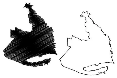 Sirdaryo Region map vector.... Stock-Illustration