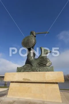 Siren, emblem of Warsaw, Warsaw, Poland Stock Photos