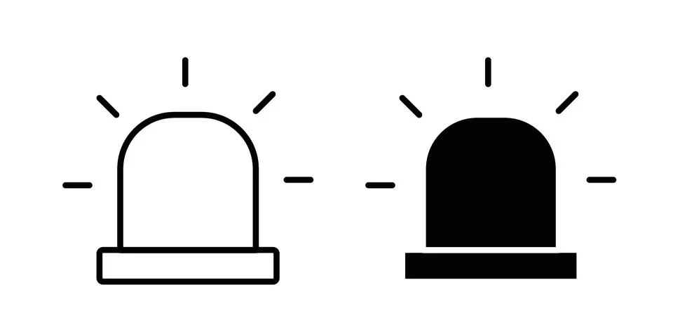 Siren icon bundle for website design projects Stock Illustration