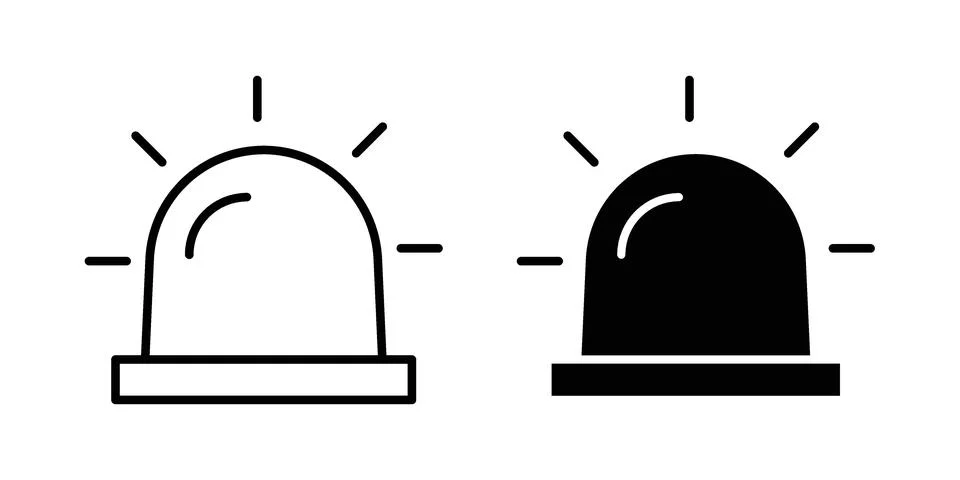 Siren icon graphic element. web icon set Stock Illustration