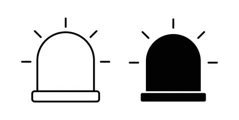 Siren icon symbol. Flat Vector illustration イラスト素材