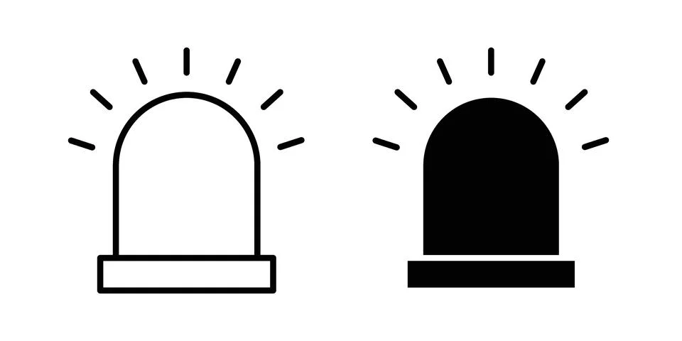 Siren icon vector design illustrations イラスト素材